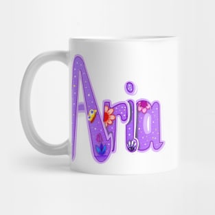 Aria popular girls first name. Personalized personalised customised name Aria Mug